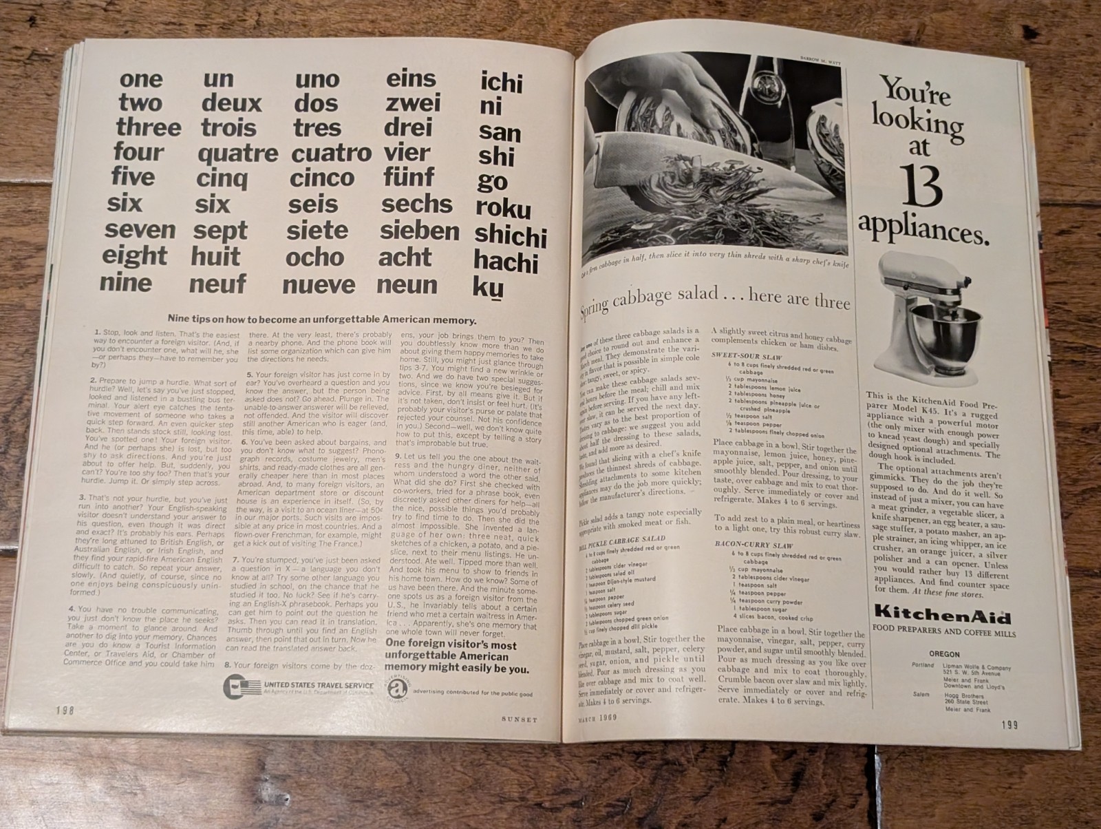 VTG SUNSET Magazine March 1969 Mid Century Western Living Design Advertising