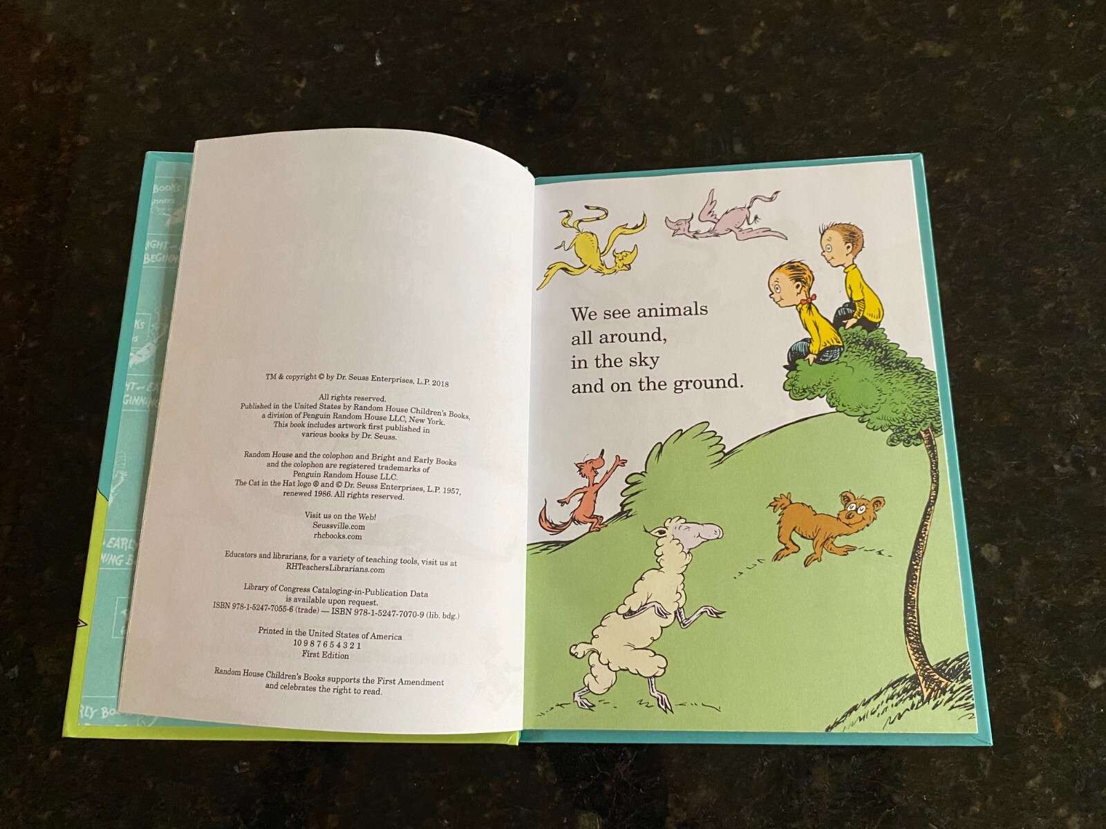 Dr Seuss Book of Animals Beginner Book Hardcover 6.75″ x 9.25″