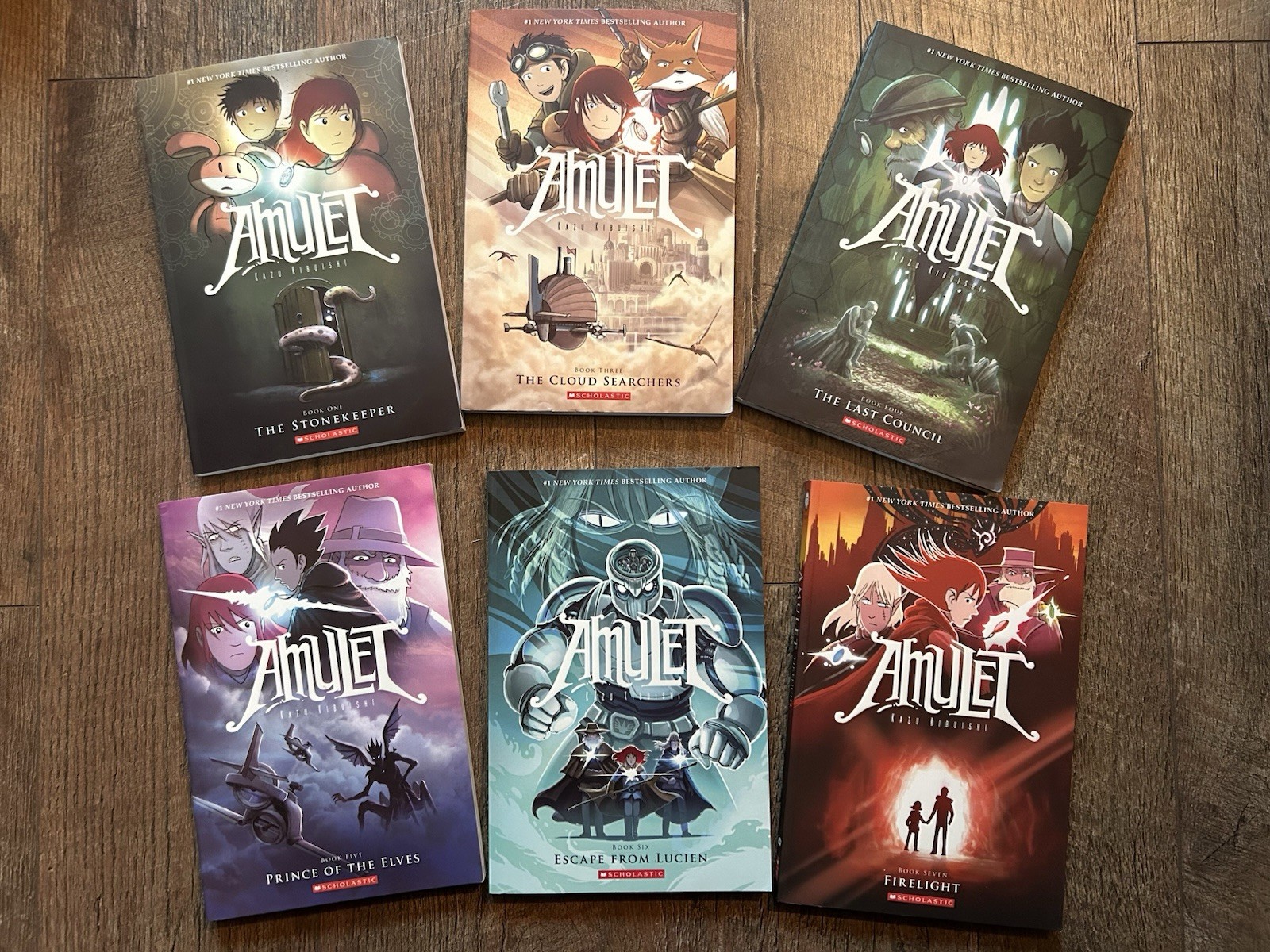 Amulet Book Set: Paperback Books # 1,3,4,5,6, & 7 by Kazu Kibuishi