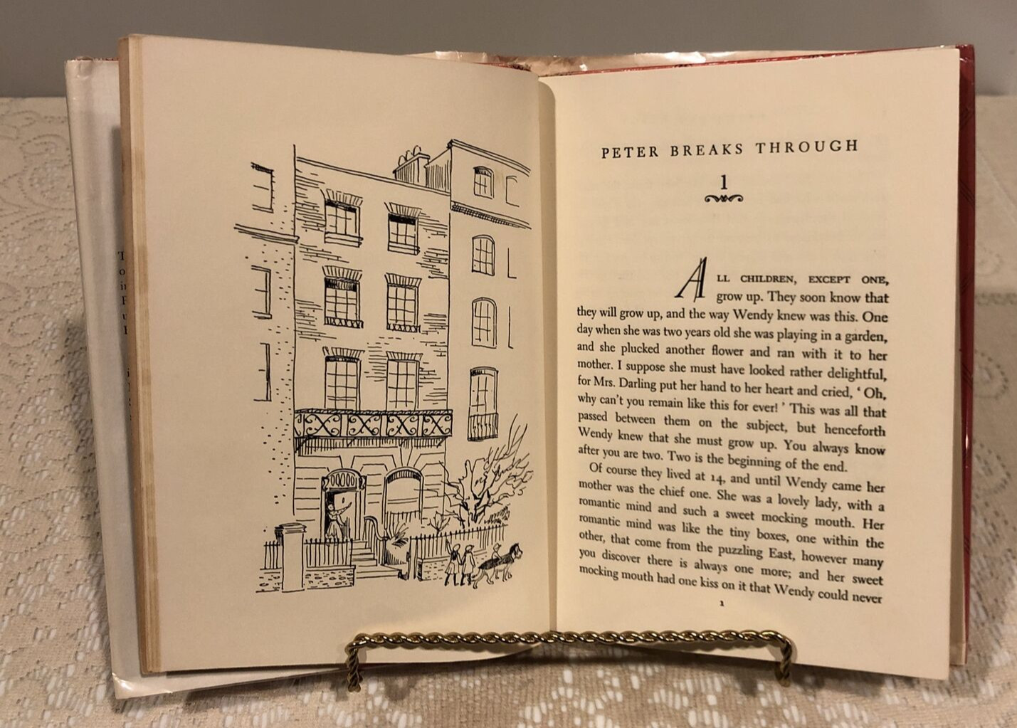 Peter Pan By J.M. Barrie , 1950 Hardcover/Dust Jacket, Charles Scribner’s Sons