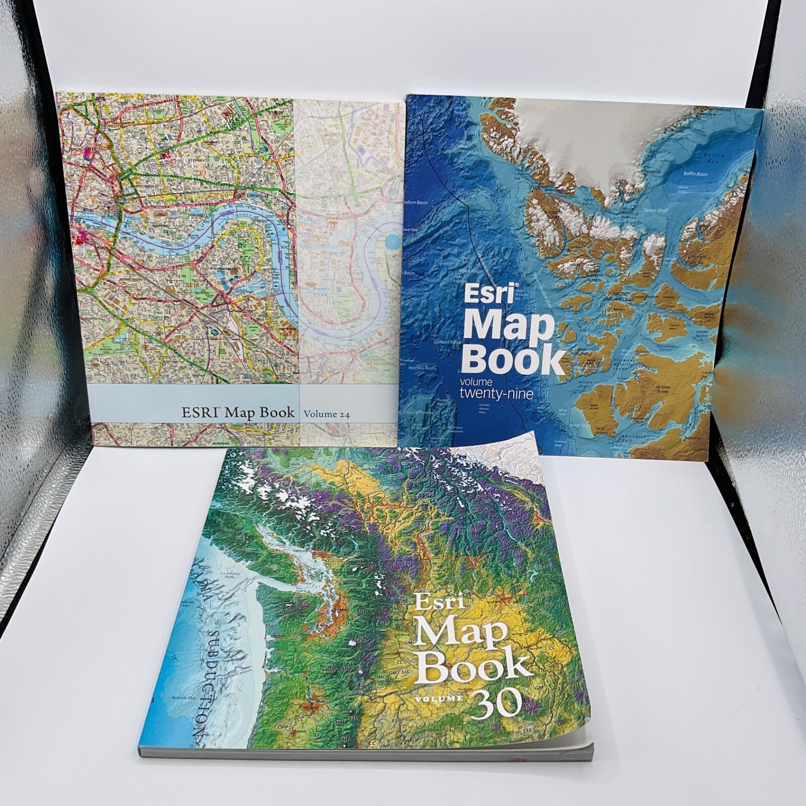 ESRI Map Books Lot of 3 Volumes #24 #29 #30 Geography Cartography Data Environme