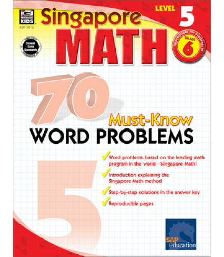 70 Must-Know Word Problems, Grade 6 (Singapore Math) – Paperback – GOOD