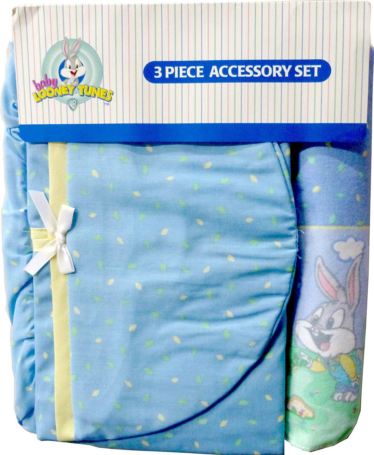 Baby Looney Tunes 3 Piece Playday Accessory Set – Crib Skirt, Flannel Receiving