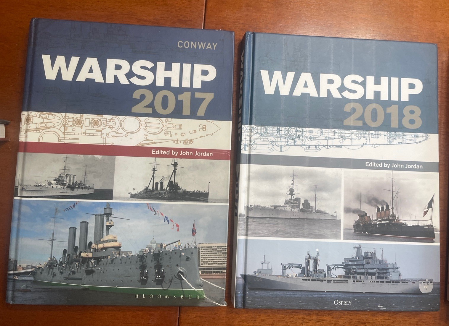 LOT – 10 Osprey Hardcover Warship Books, B&W, 225 Pages, 2015-2019 & 2021-2025