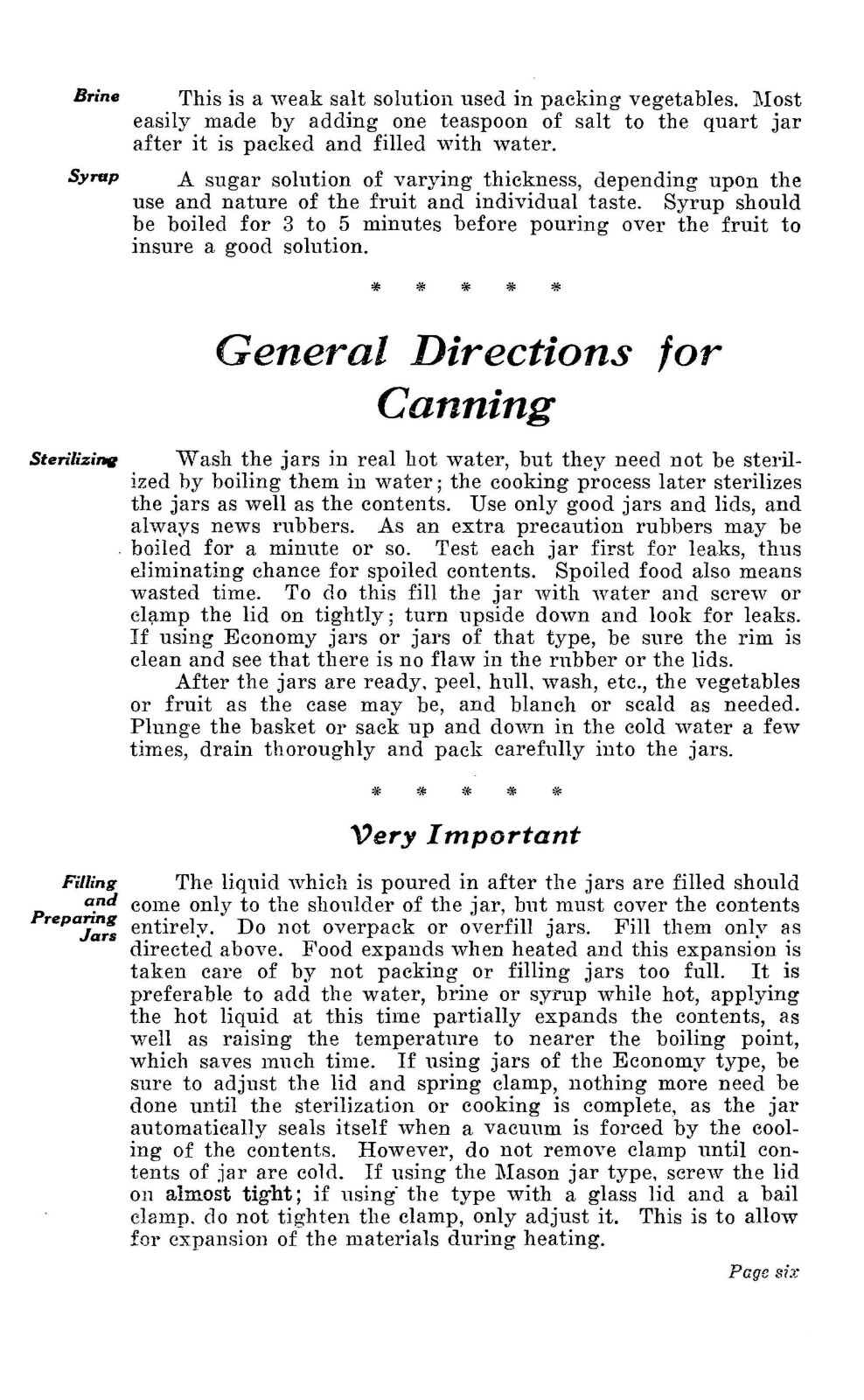 Home Canning Recipes & Instructions 1917 (16 Pages)