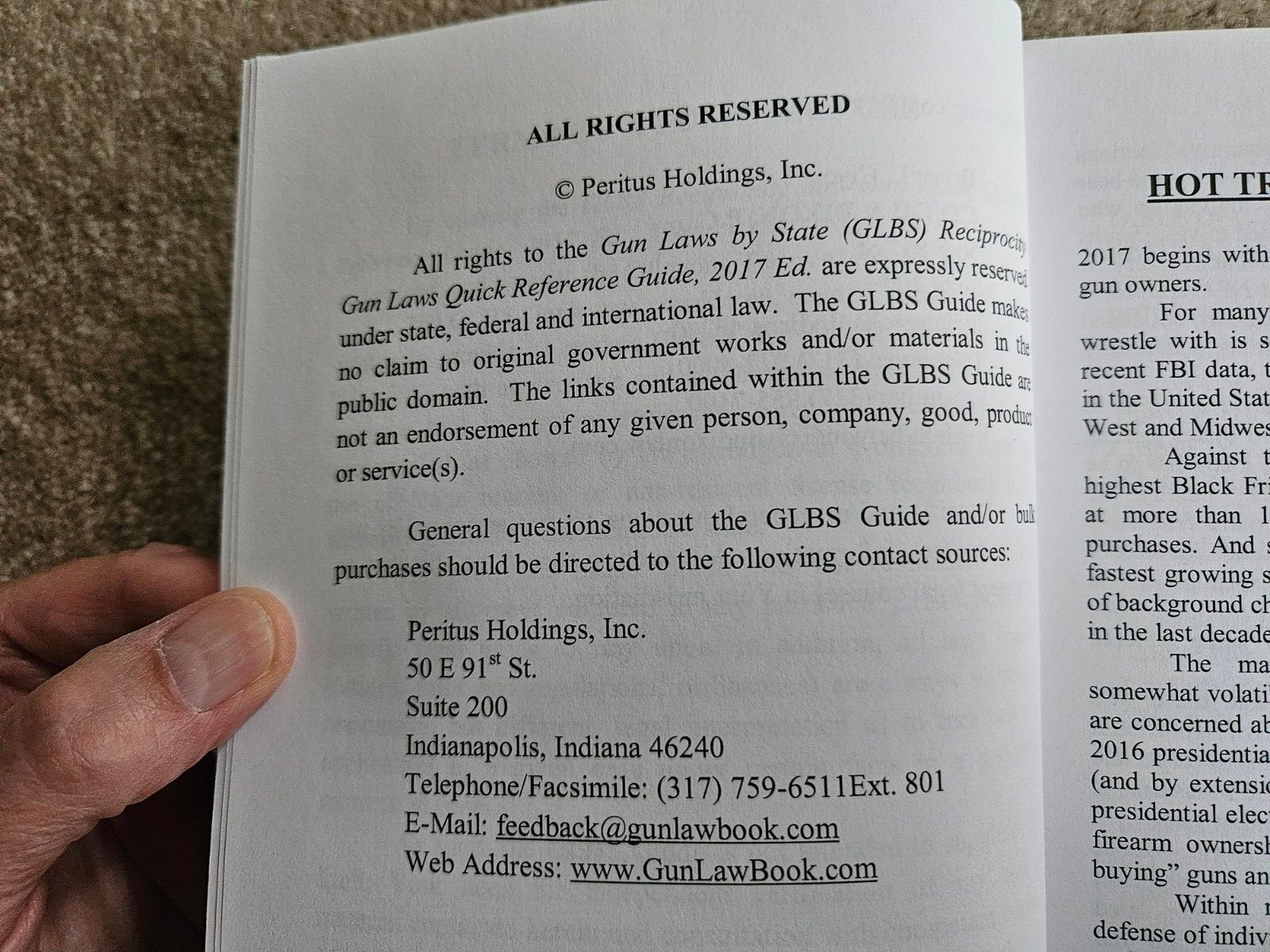 2017 Gun Laws by State, Reciprocity and Gun Laws Quick Reference Guide PB