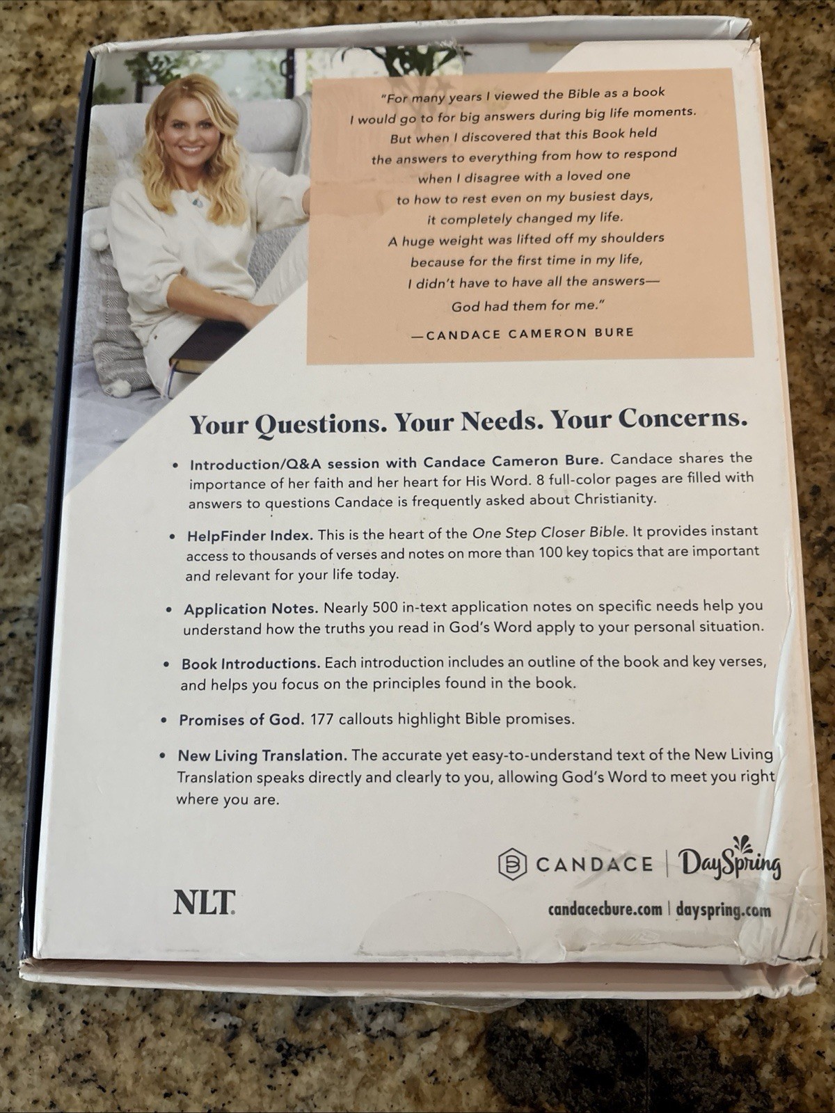 One Step Closer Bible NLT Navy Blue Candace Cameron Bure – Red Letter