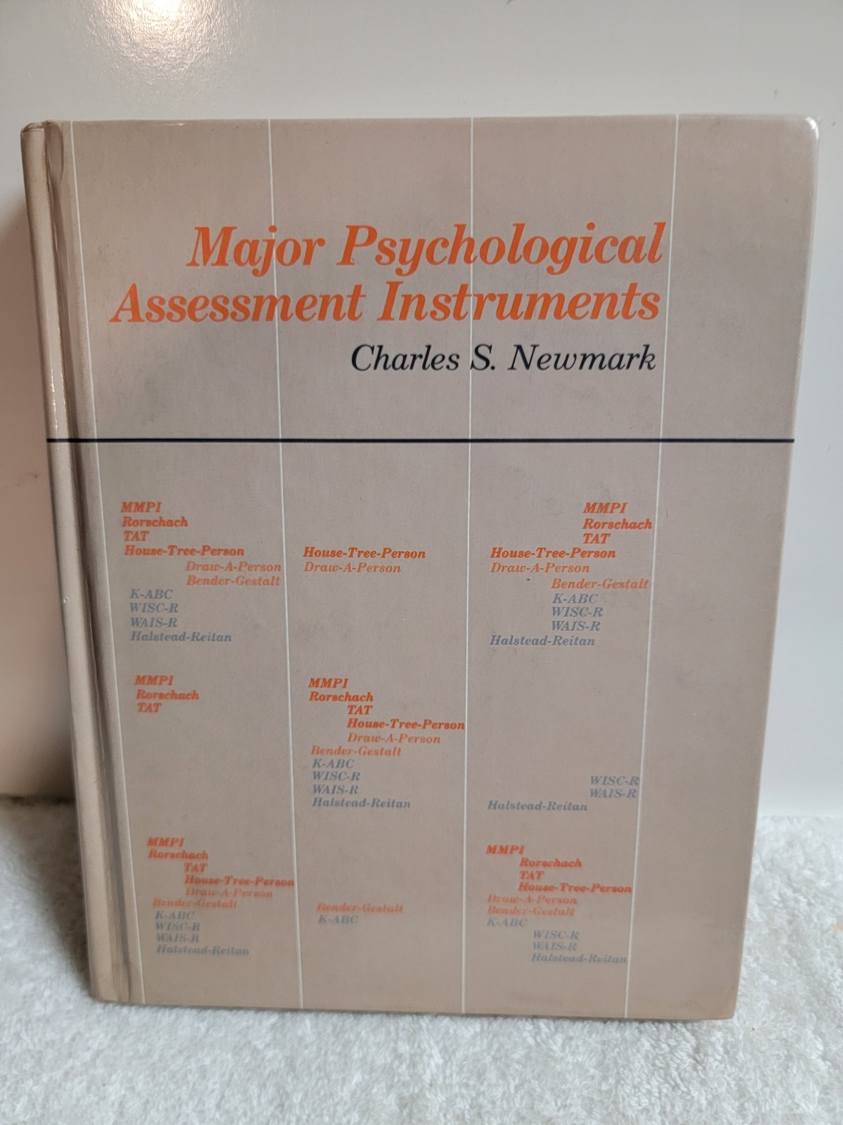 Major Psychological Assessment Instruments Hardcover Charles S. N