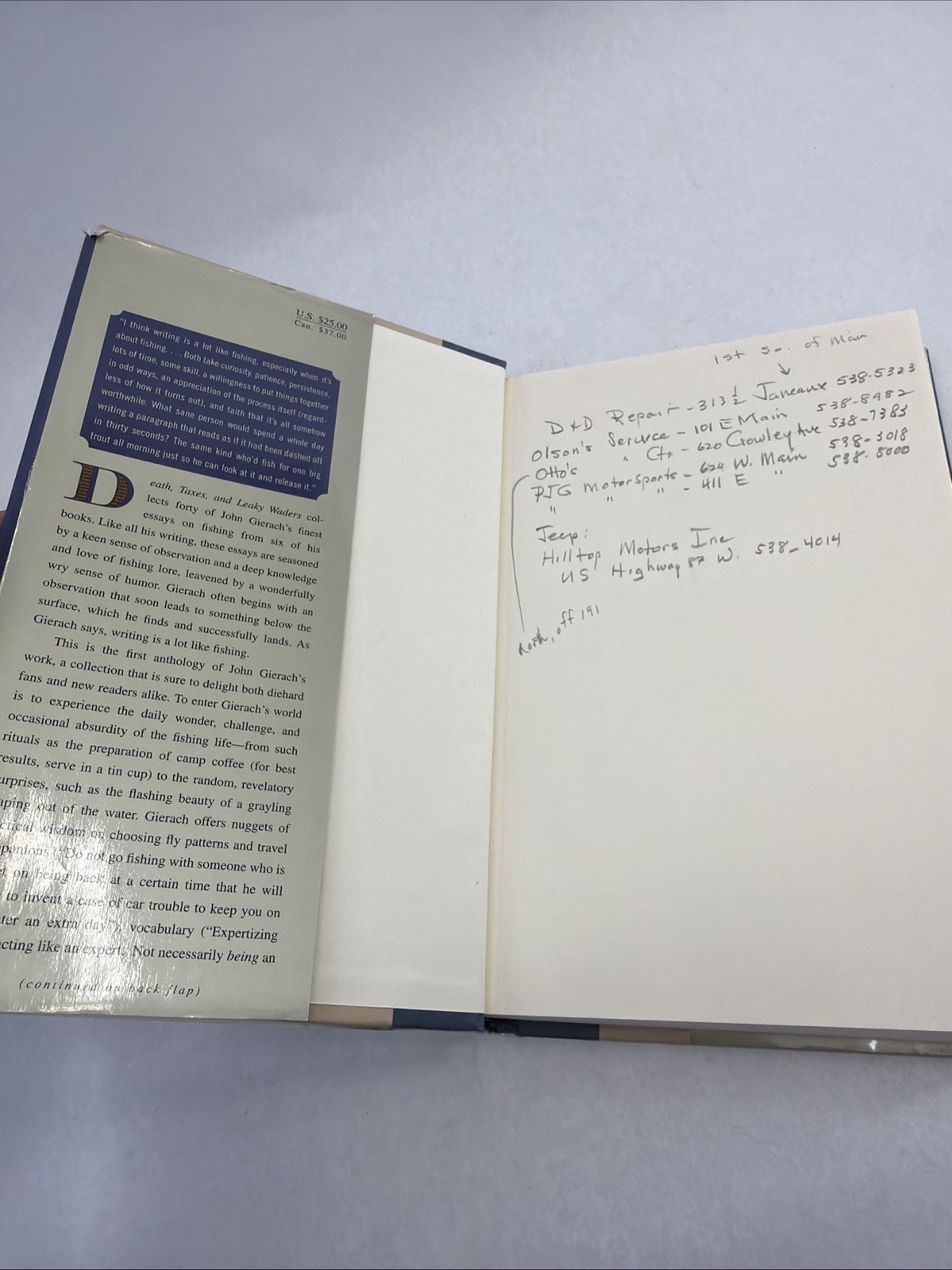 Death Taxes And Leaky Waders: A John Gierach Fly Fishing Treasury Signed