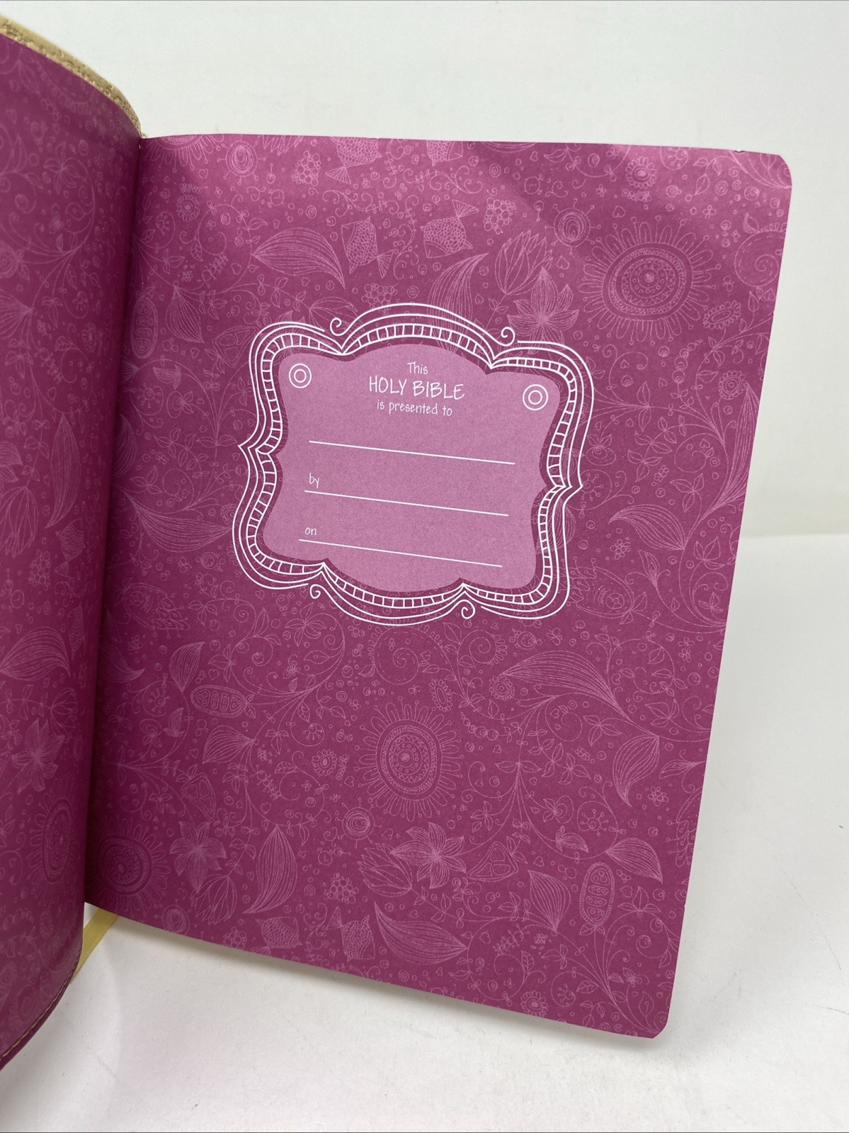 KJV Beautiful Word Bible Italian Duo-tone Tan Pink (Journaling Note Wide Margin)