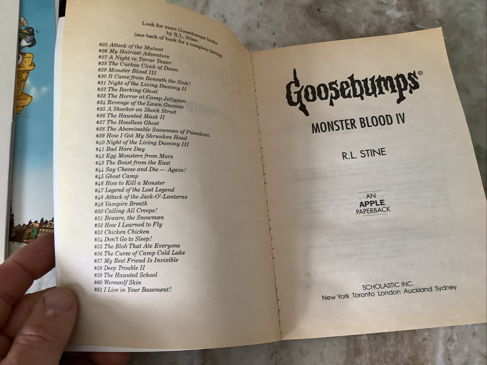 Goosebumps #62 Monster Blood IV 1st Print – R L Stine 1997 with Cards