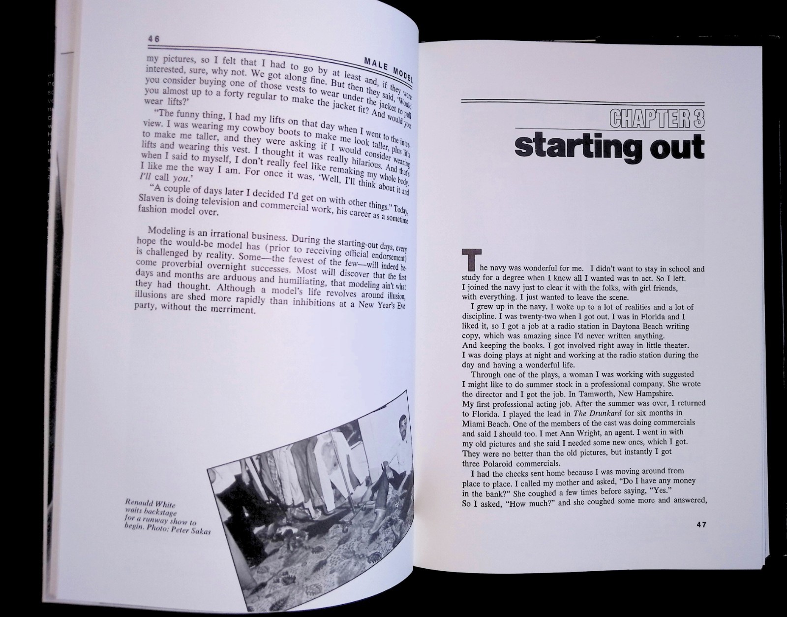 Male Model : The World Behind the Camera by Charles Hix & Michael Taylor 1979