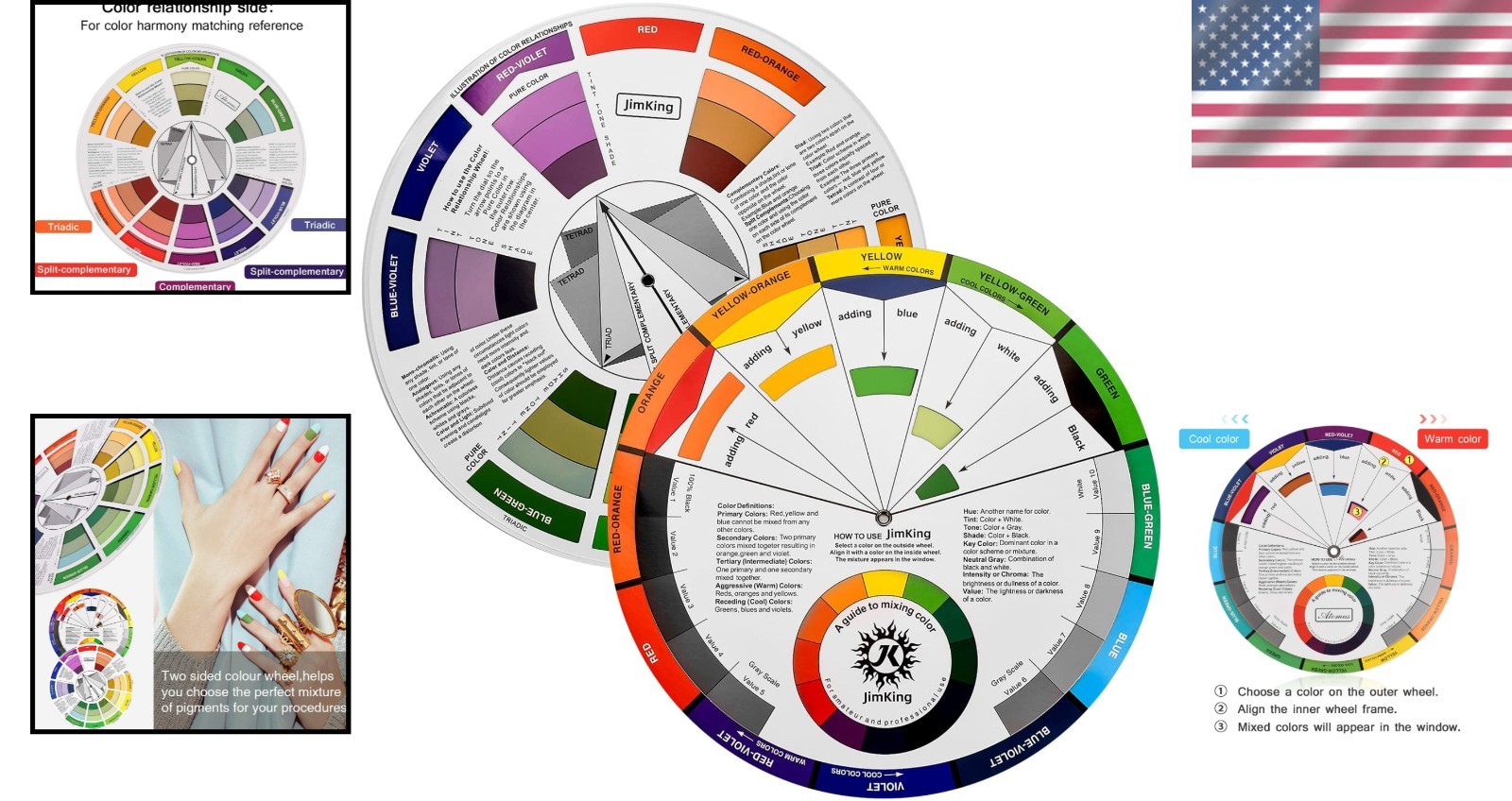 9.25-Inch Color Mixing Blending Wheel – Perfect for Makeup and Tattoo Artists