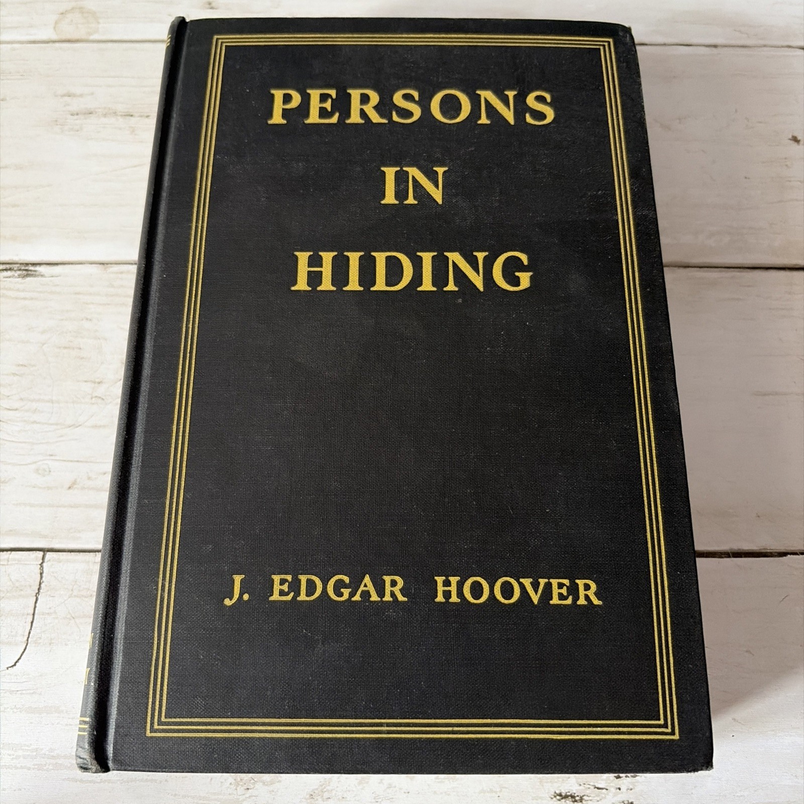 Persons In Hiding J. Edgar Hoover 1938 Little Brown True Crime Criminology Book