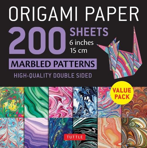 Origami Paper 200 sheets Marbled Patterns 6″ (15 cm)