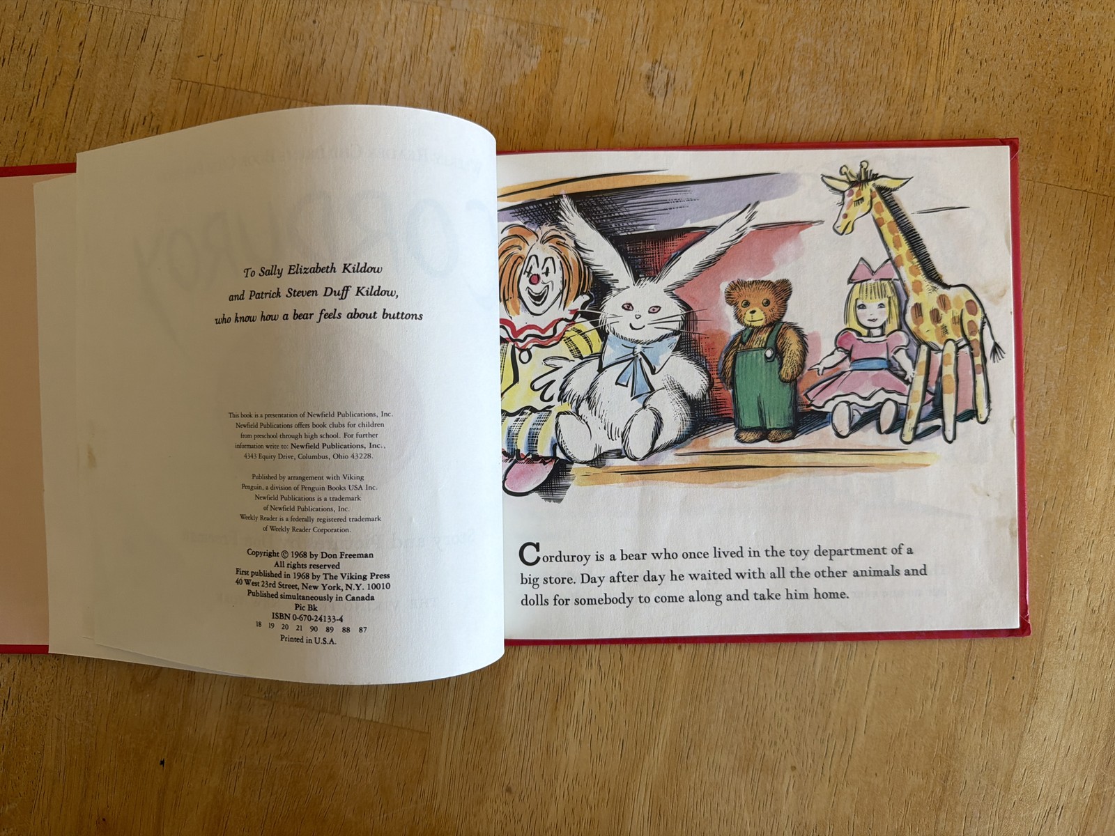 Corduroy 1968 by Don Freeman, HB, Mini version, Vintage 60s Children’s Book