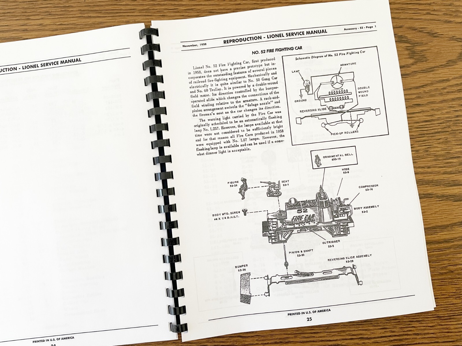 Lionel – Reproduction Factory Service Manual – Operating Accessories – 1946-1966