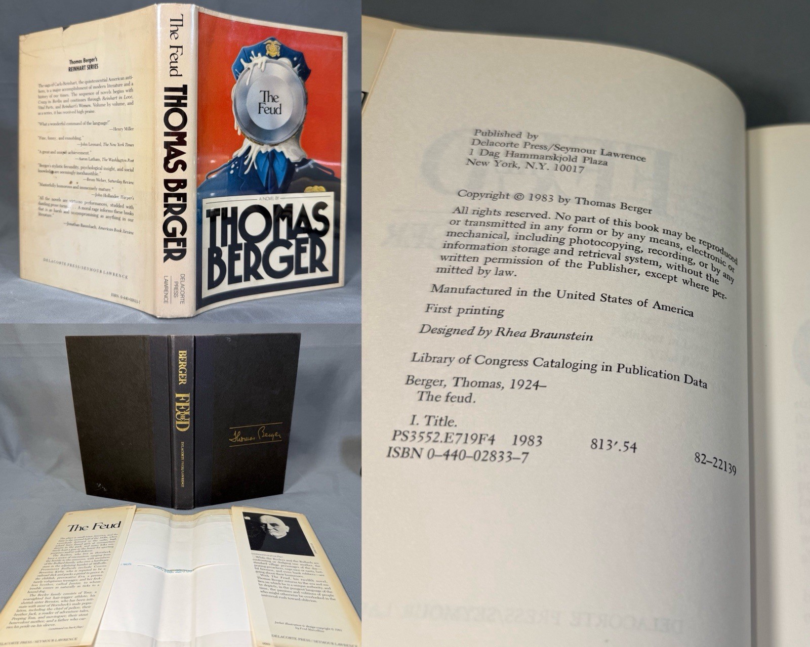Thomas Berger First Edition Lot – 10 1st Print Books Reinhart’s HCDJ NF/Fine