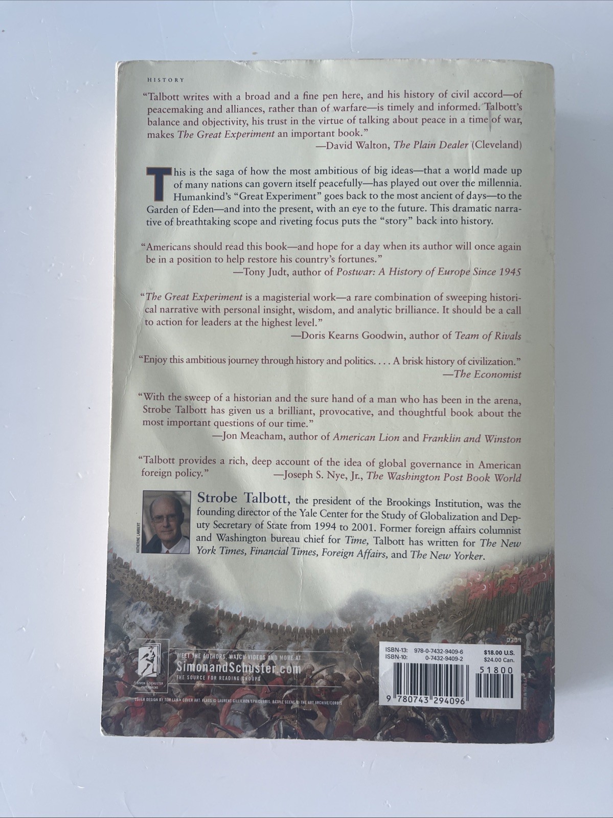 The Great Experiment By Strobe Talbott Paperback Book 2009