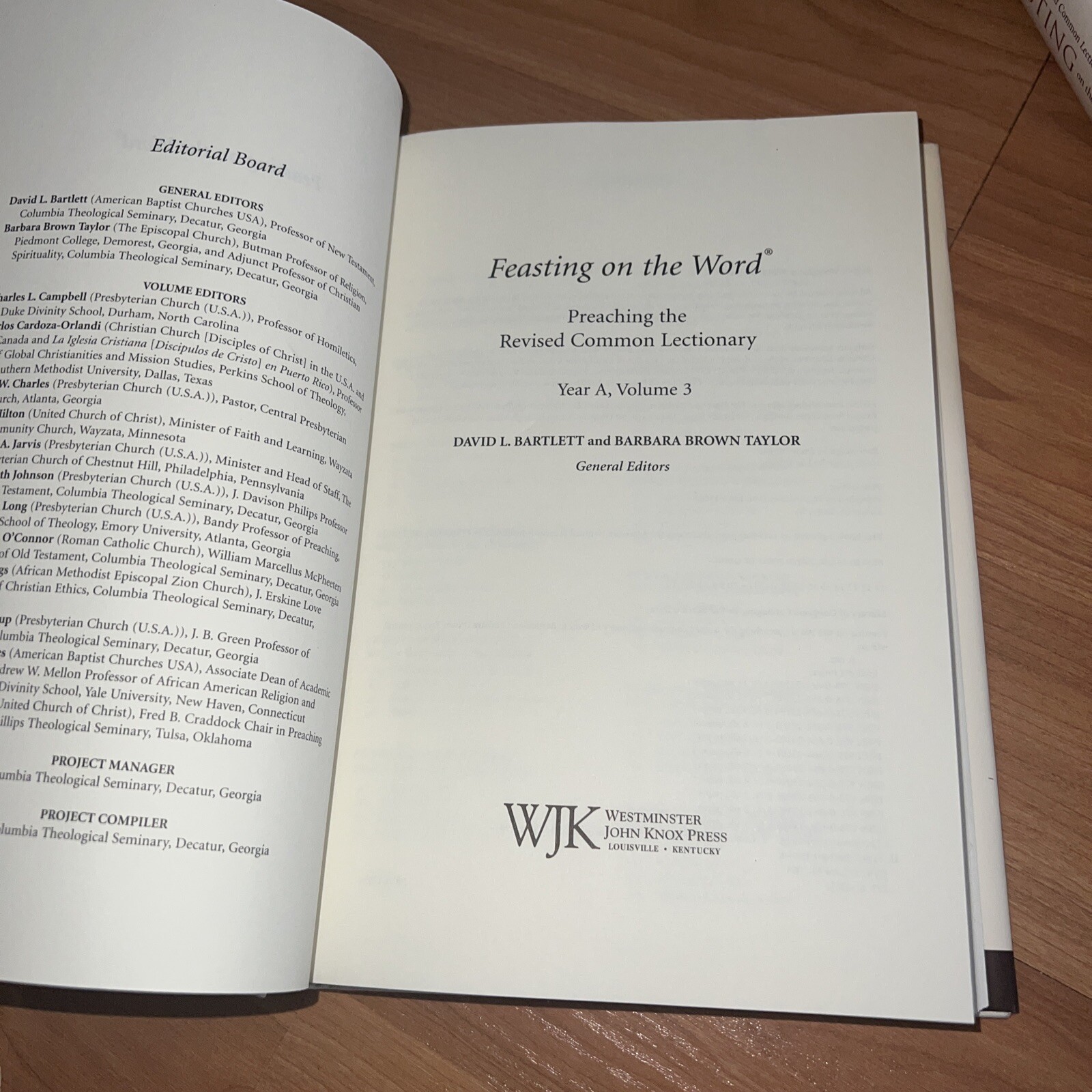Feasting on The Word Year B Volumes 1 2 3 4 Preaching Lectionary Set HCDJ