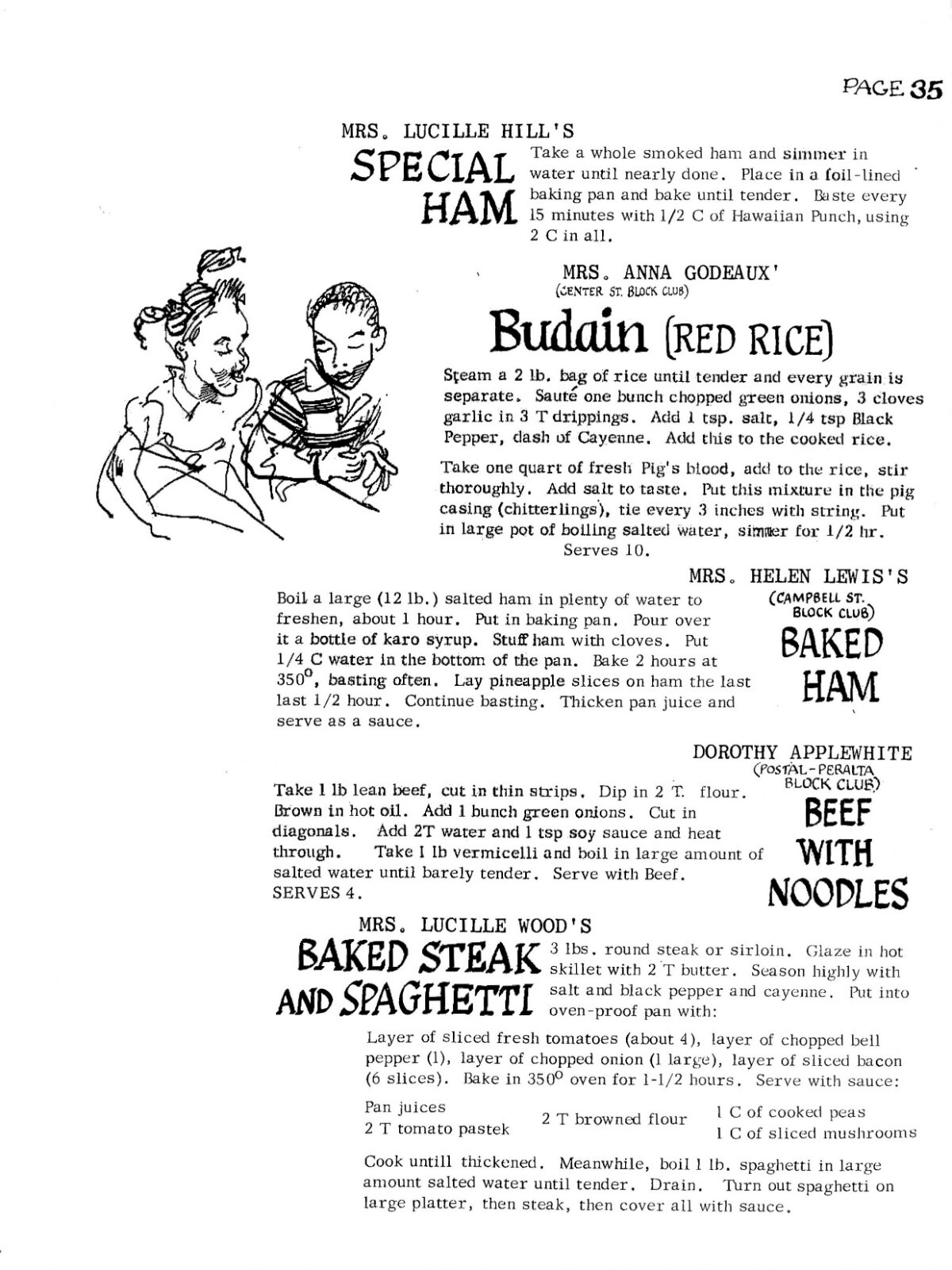 1963 West Oakland Soul Food Cook Book 46 Pages