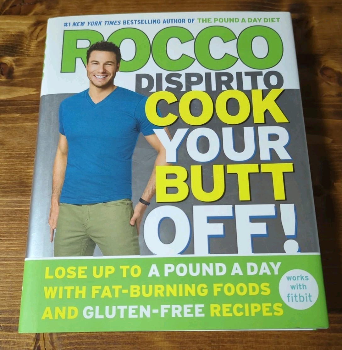 2 Book Lot Rocco Dispirito Now Eat This & Cook Your Butt Off Fitbit Cookbook