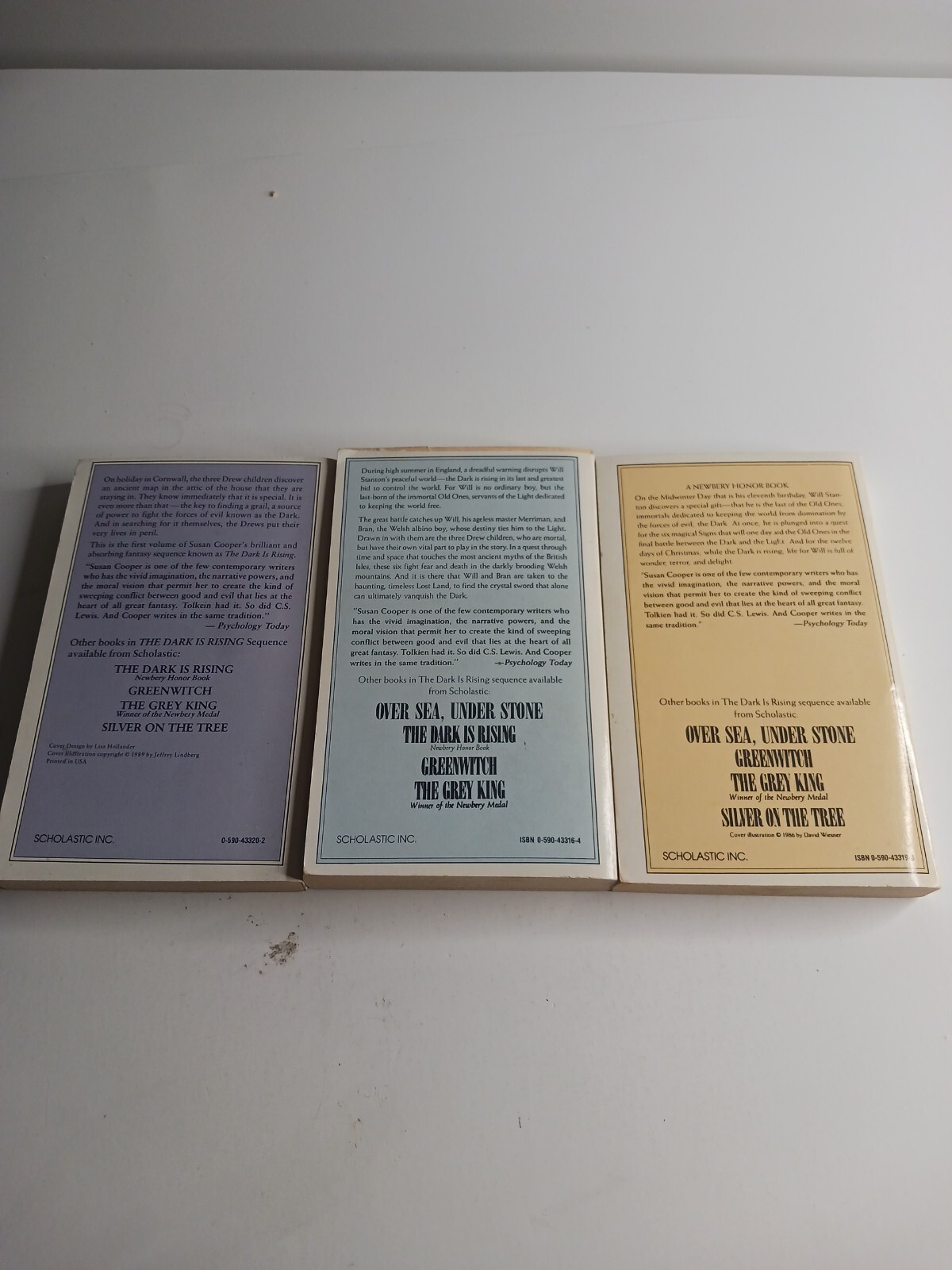 Susan Cooper Lot 3 PB:The Dark Is Rising Sequence #1 ,2 & 5