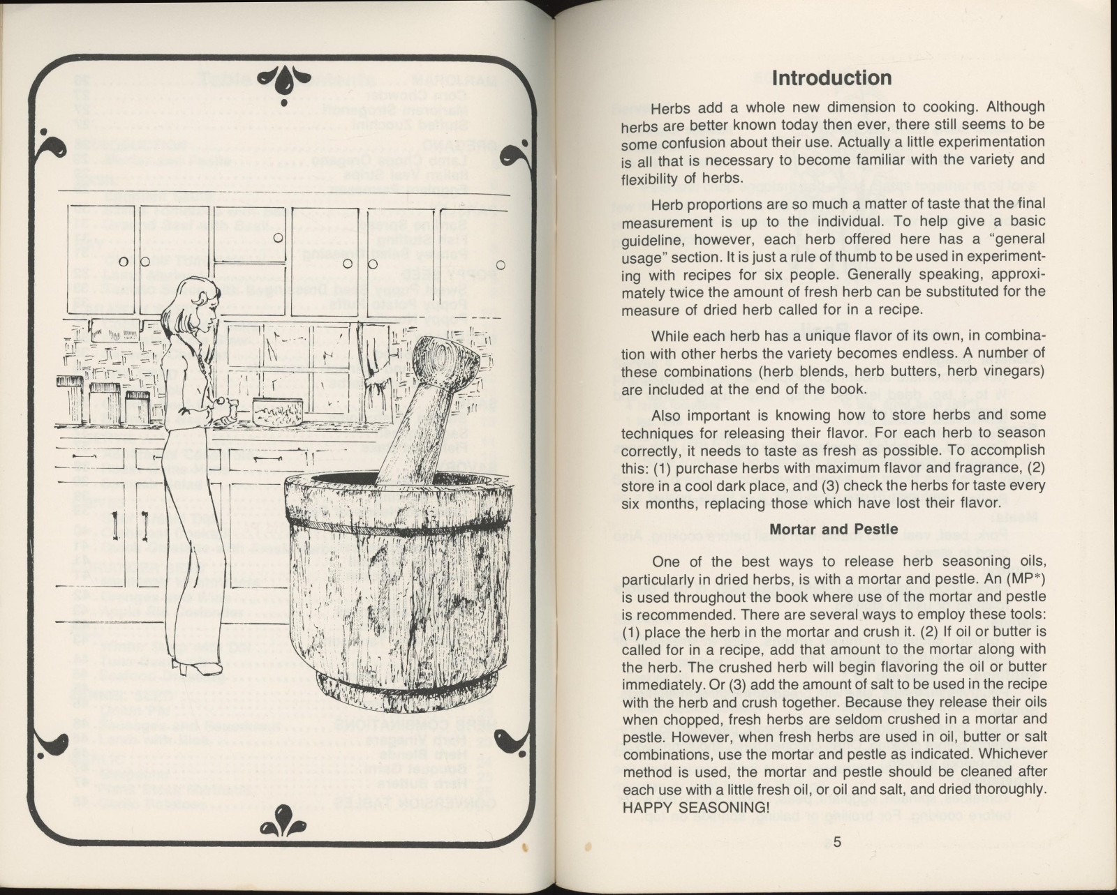 HERB COOKERY Recipe Book Potpourri Press 1977