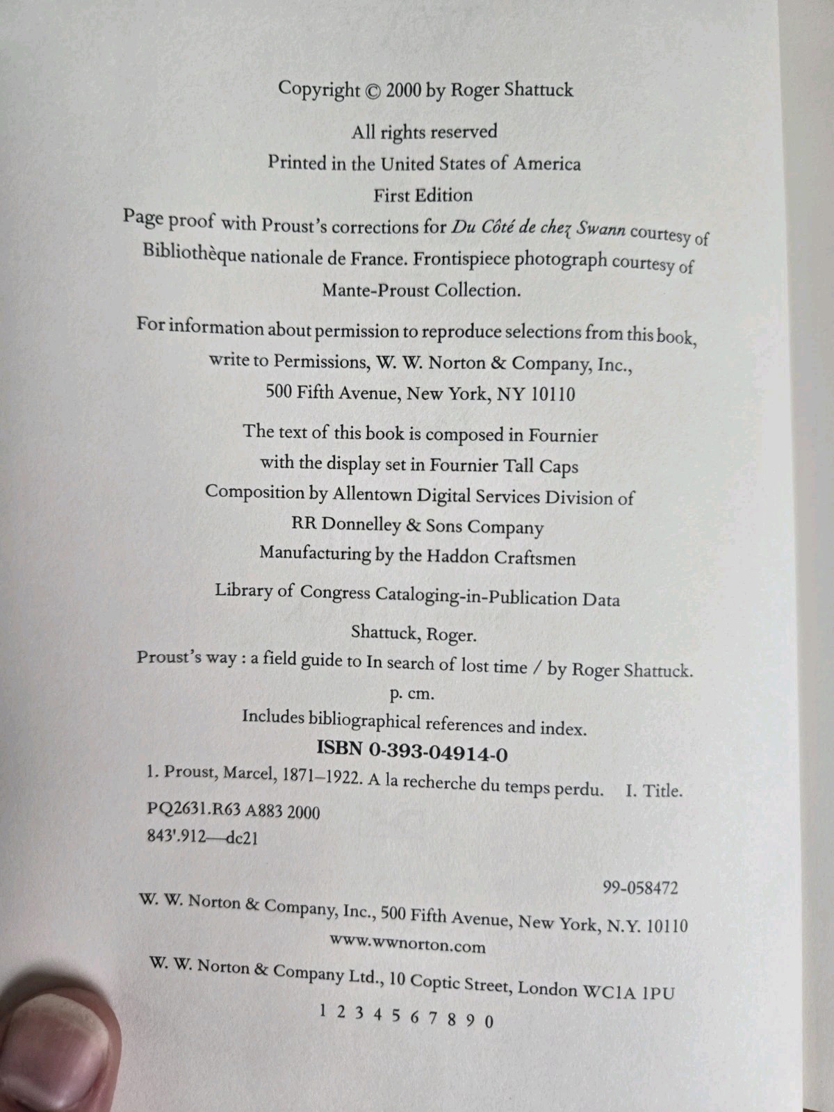 Proust’s Way : A Field Guide to in Search of Lost Time by Roger Shattuck (2001,