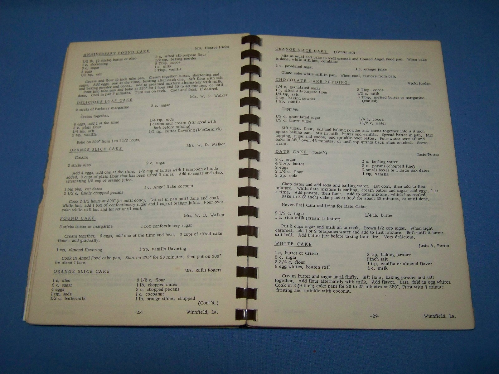 Winn Parish Louisiana Home Demomstartion Clubs Cookbook 1970 vintage
