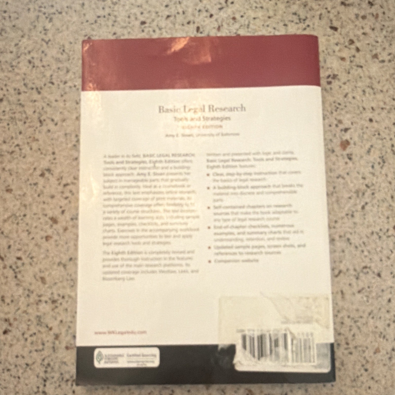 Wolters Kluwer Basic Legal Research Tools & Strategies 8th Ed Sloan PB 2021