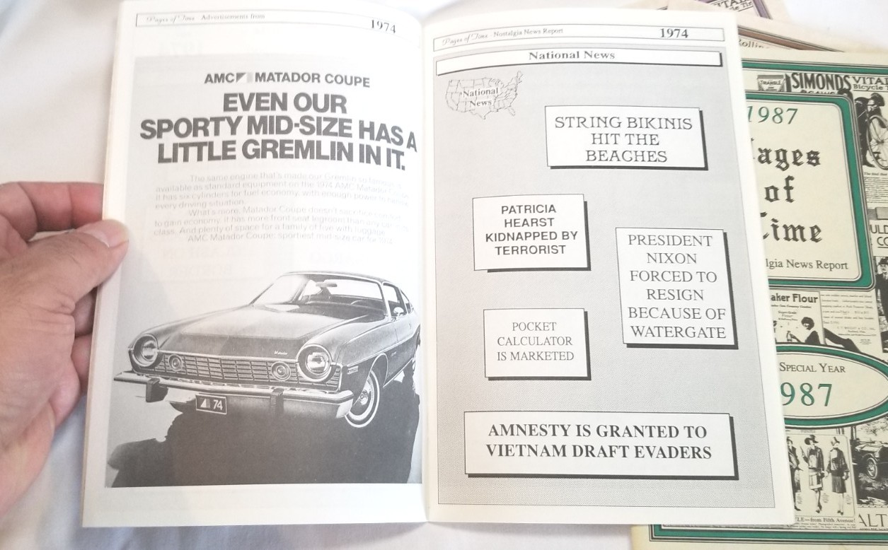 Lot Of 4 Pages Of Time Nostalgia News Report Pamphlet Booklets