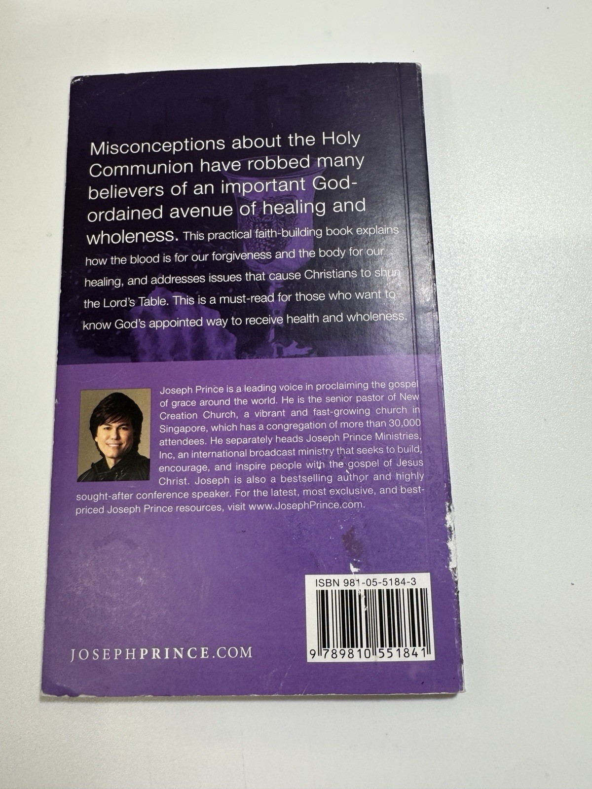 Health and Wholeness Through the Holy Communion – paperback joseph-prince