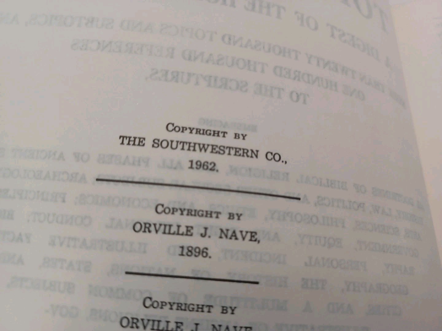 Nave’s Topical Bible Digest Black Leather Bound Thumb Indexed 1962 Southwestern