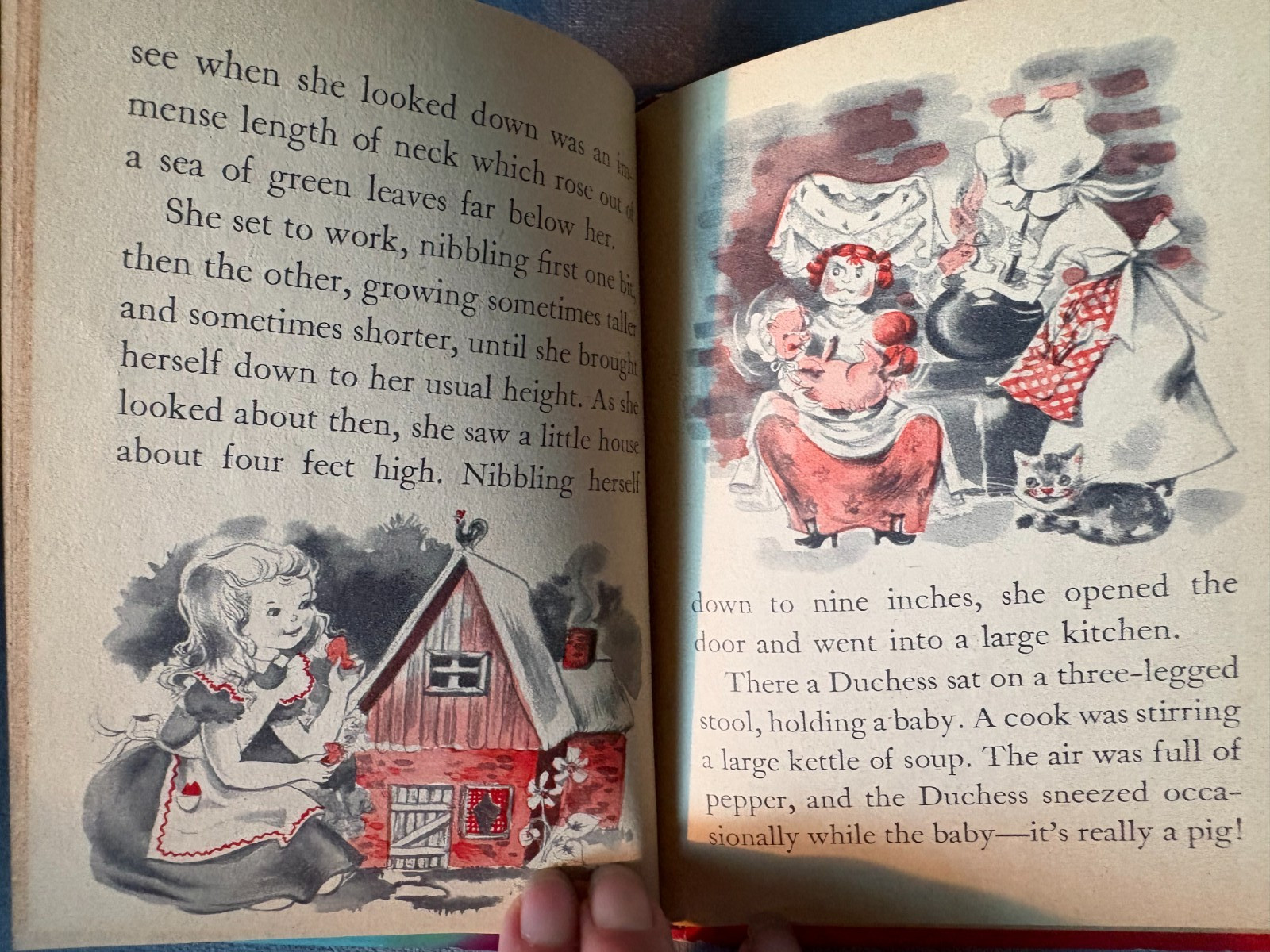 Vintage Alice in Wonderland Rand McNally Book Elf Juniors 1950 Lewis Carroll
