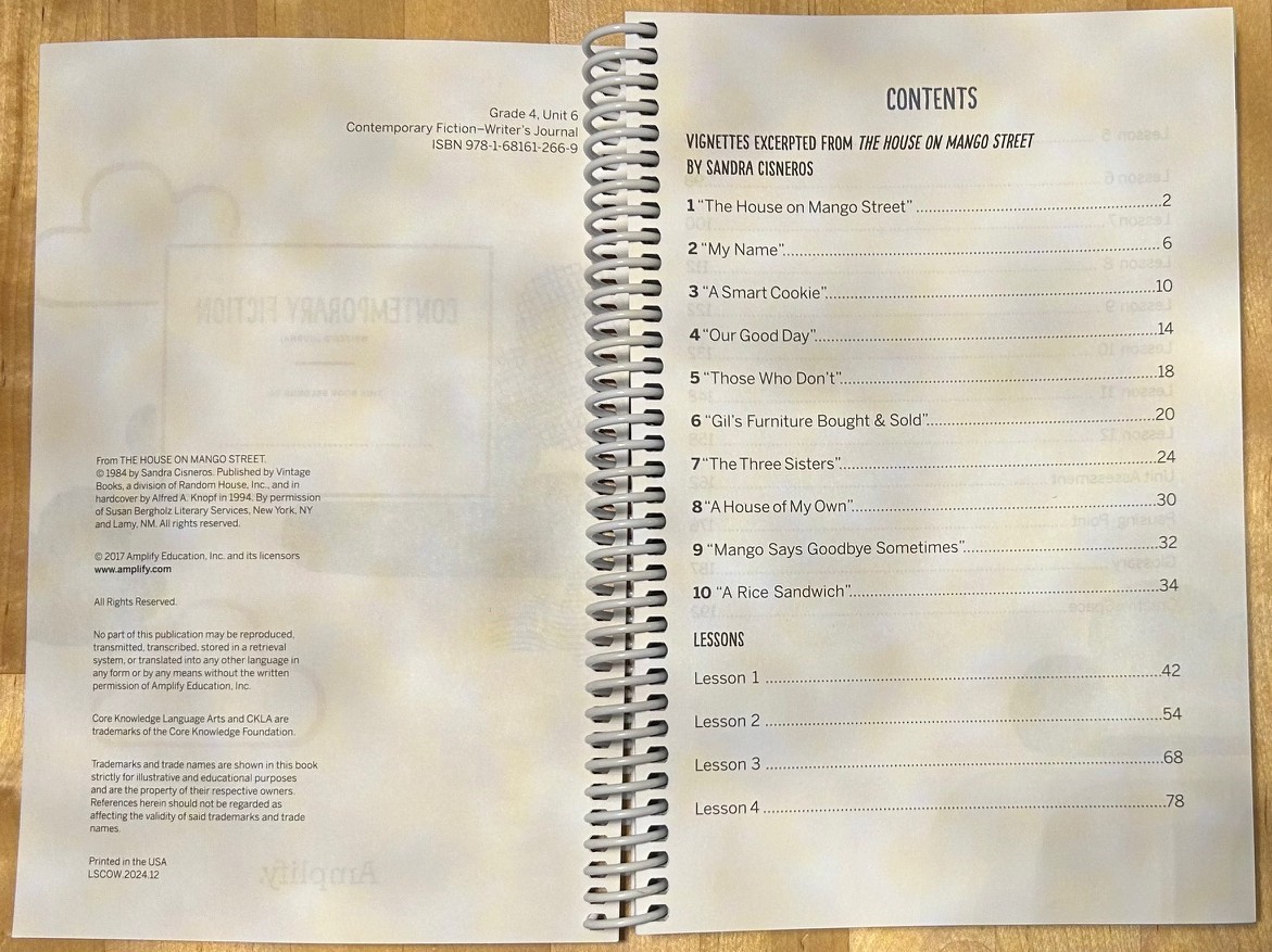 Amplify Core Knowledge Language Arts – Fiction Writer’s Journal – Grade 4 (NEW)
