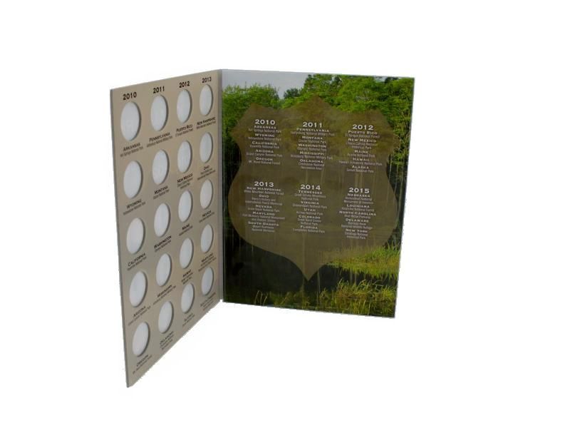 National Park Quarter Collectors 2010-2021 Coin Folder by Whitman