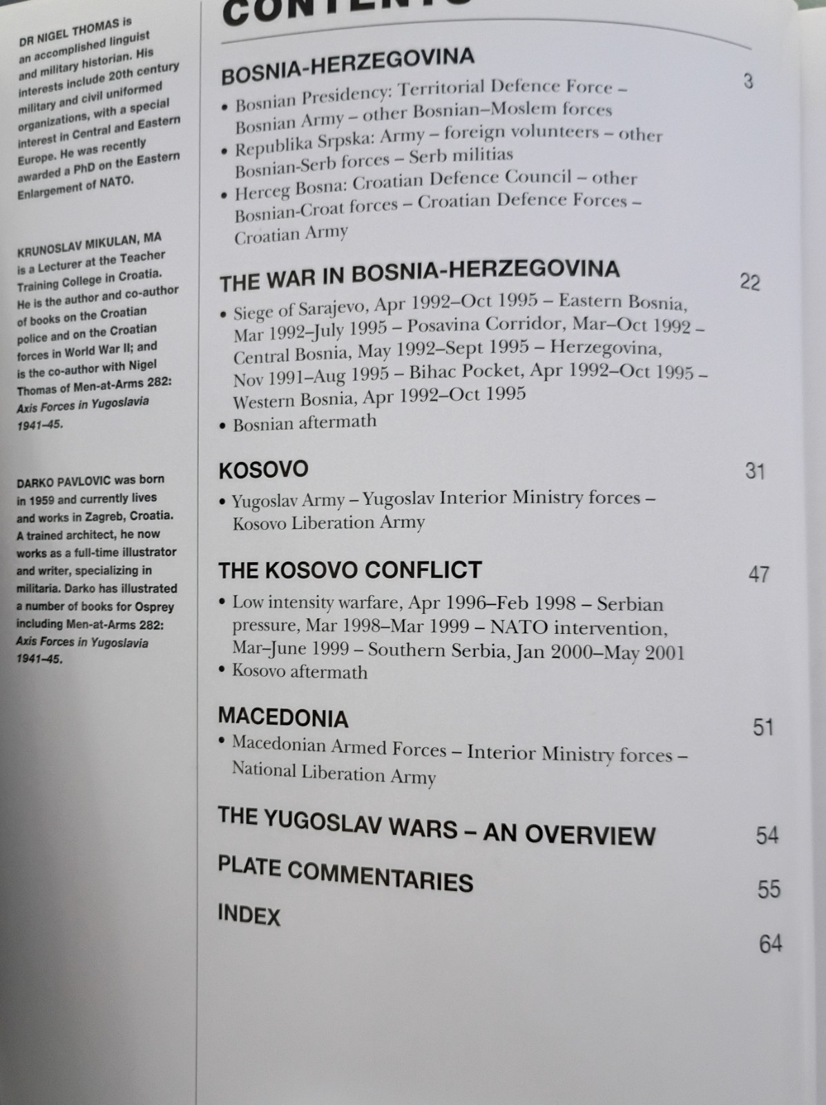 The Yugoslav Wars (2)- Elite Osprey Publishing by Dr. N Thomas & K Mikulan