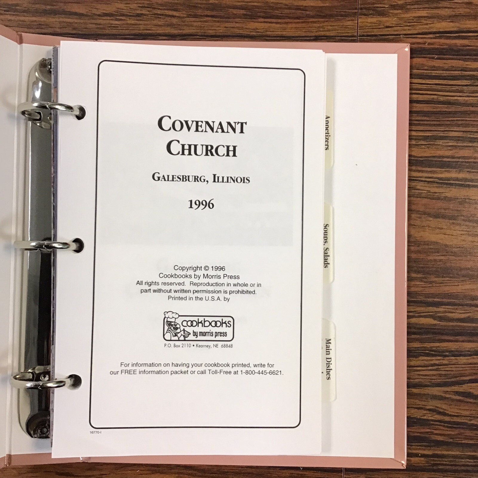 Galesburg Illinois Covenant Church Women Vtg 1996 Cookbook SEE INDEX PHOTOS
