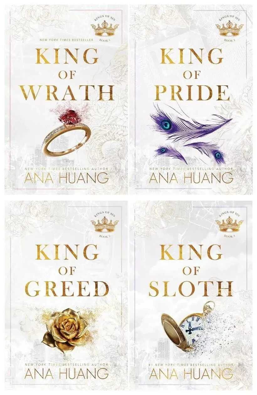 King of Wrath +Pride + Greed + Sloth by Ana Huang, 4 Book Set, Paperback
