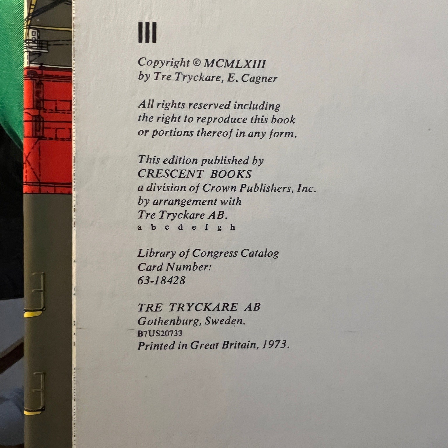The Lore of Ships Tre Tryckare 1973 Hardcover Dust Jacket Crescent Books