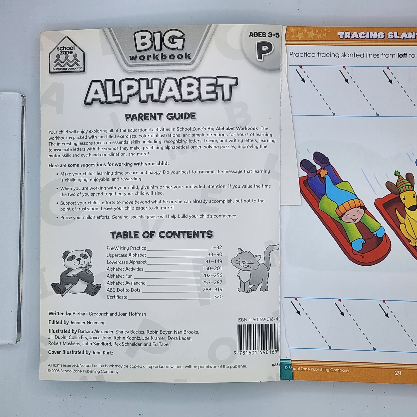 Big Alphabet Workbook Age 3-5 2008 SC (Acceptable) 1st 28 Pages Missing Bargain
