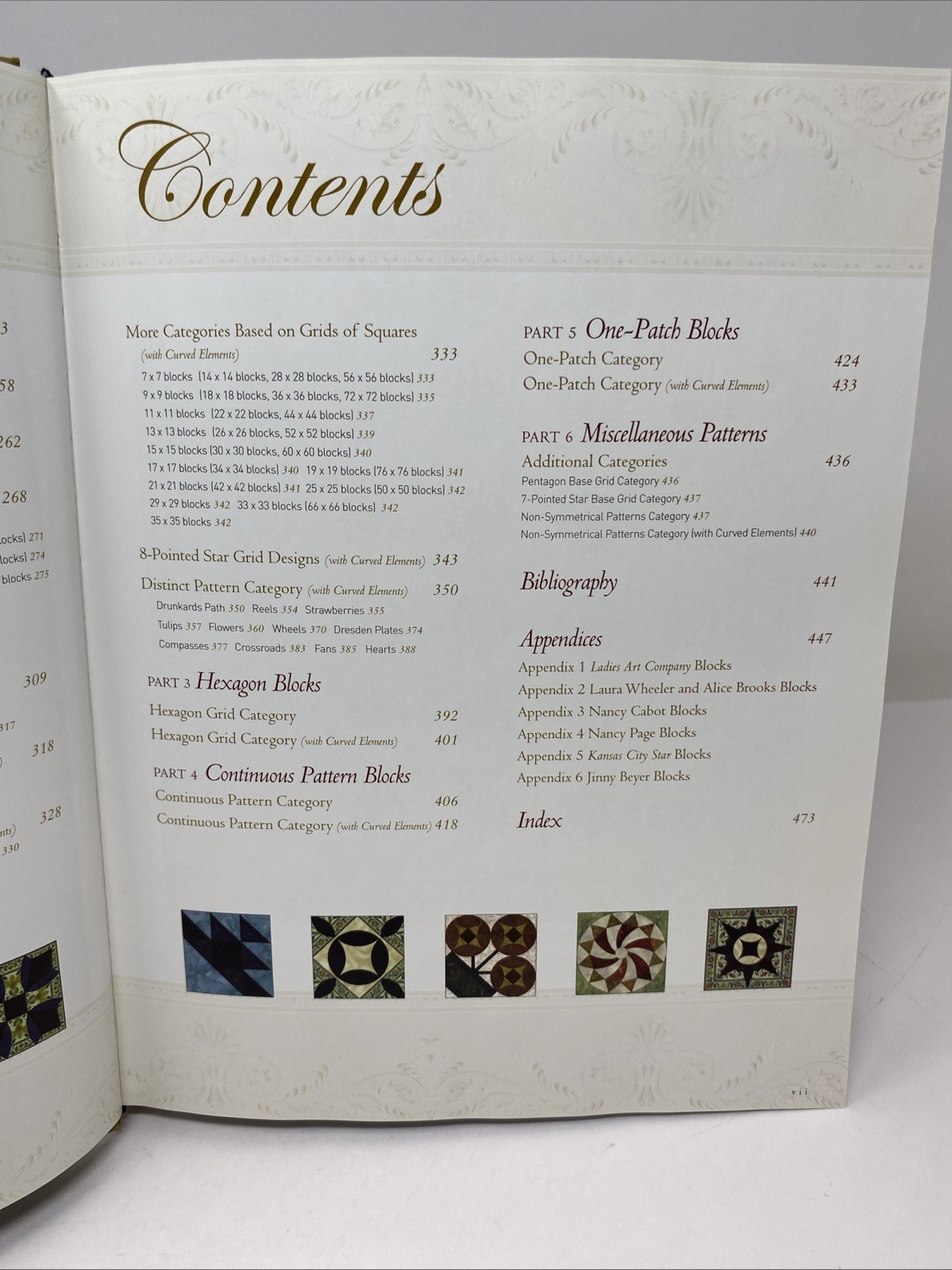 Quilter’s Album of Patchwork Patterns 4050 Pieced Blocks w/ Plastic Grid Sheets