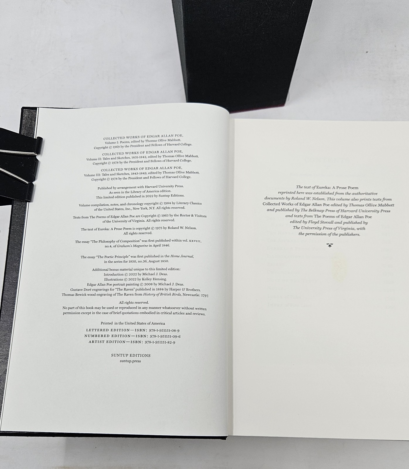 Edgar Allan Poe: Poetry and Tales – Numbered Limited to 310 DUAL-SIGNED – NEW