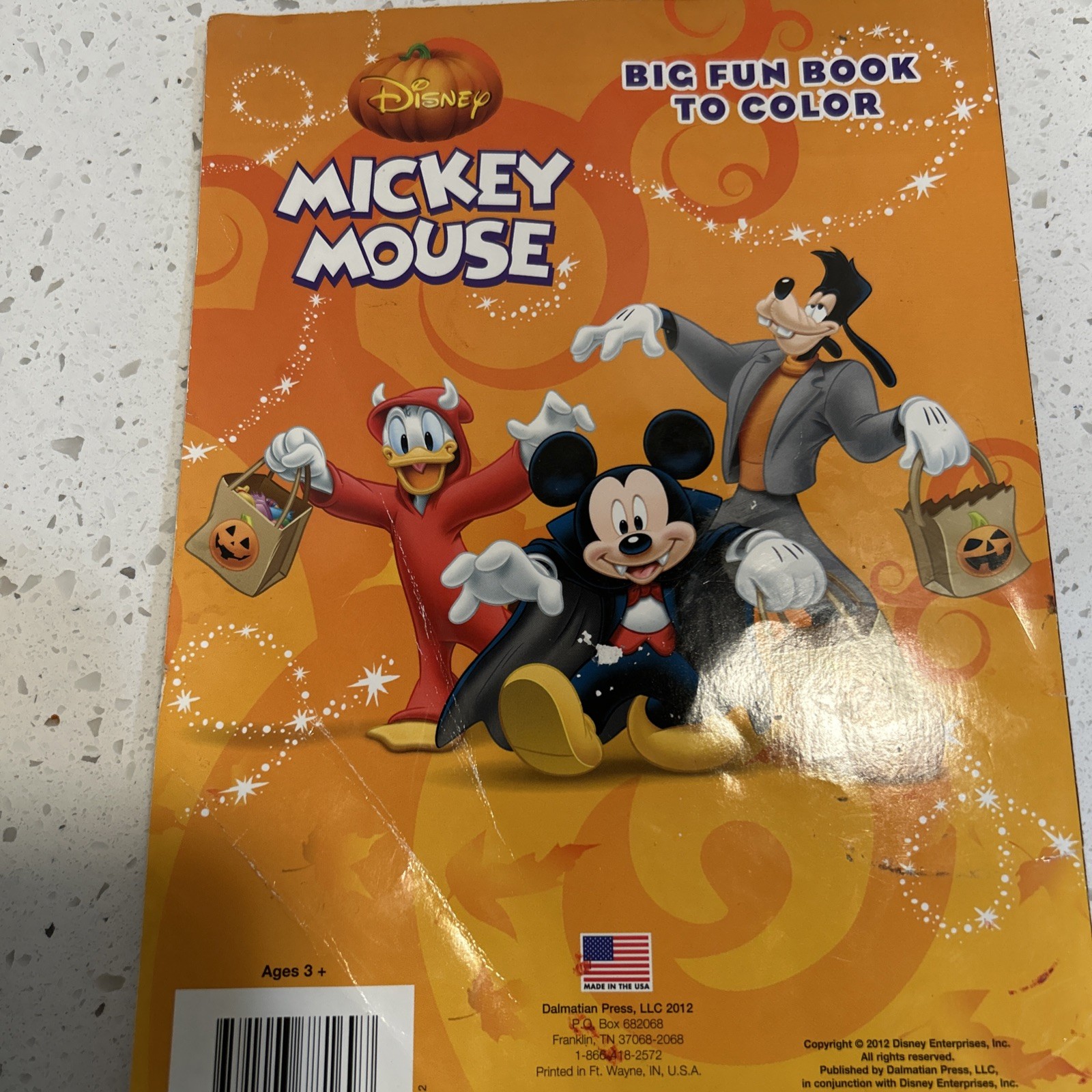 Disney Mickey Mouse And Friends Big Fun Book To Color Halloween Time 98 pages