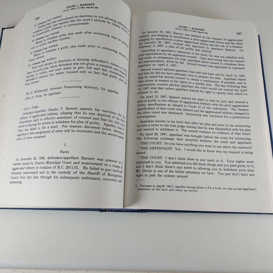 Ohio Official Reports 73 Appellate 3d Walter Kobalka 1992 HC West Publishing Co.