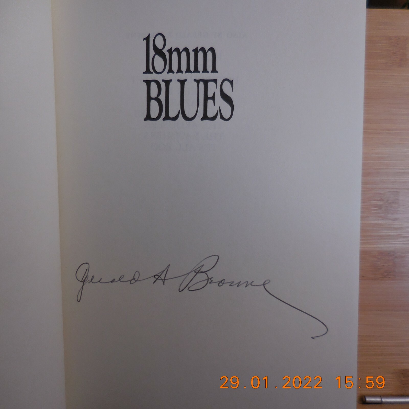 Browne, Gerald – 18mm Blues – Signed – First Edition – As new