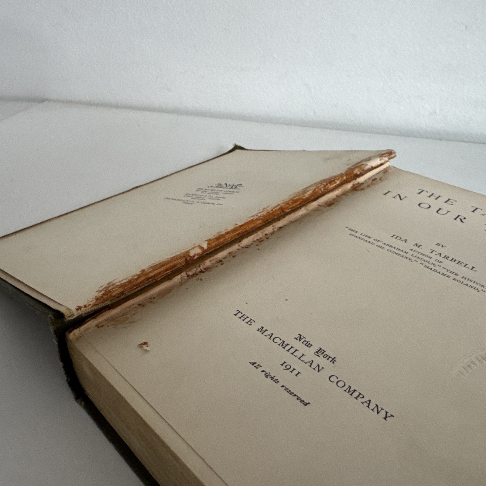 The Tariff in Our Times Tarbell, Ida M. – 1911 Vintage Economic, Trade Book