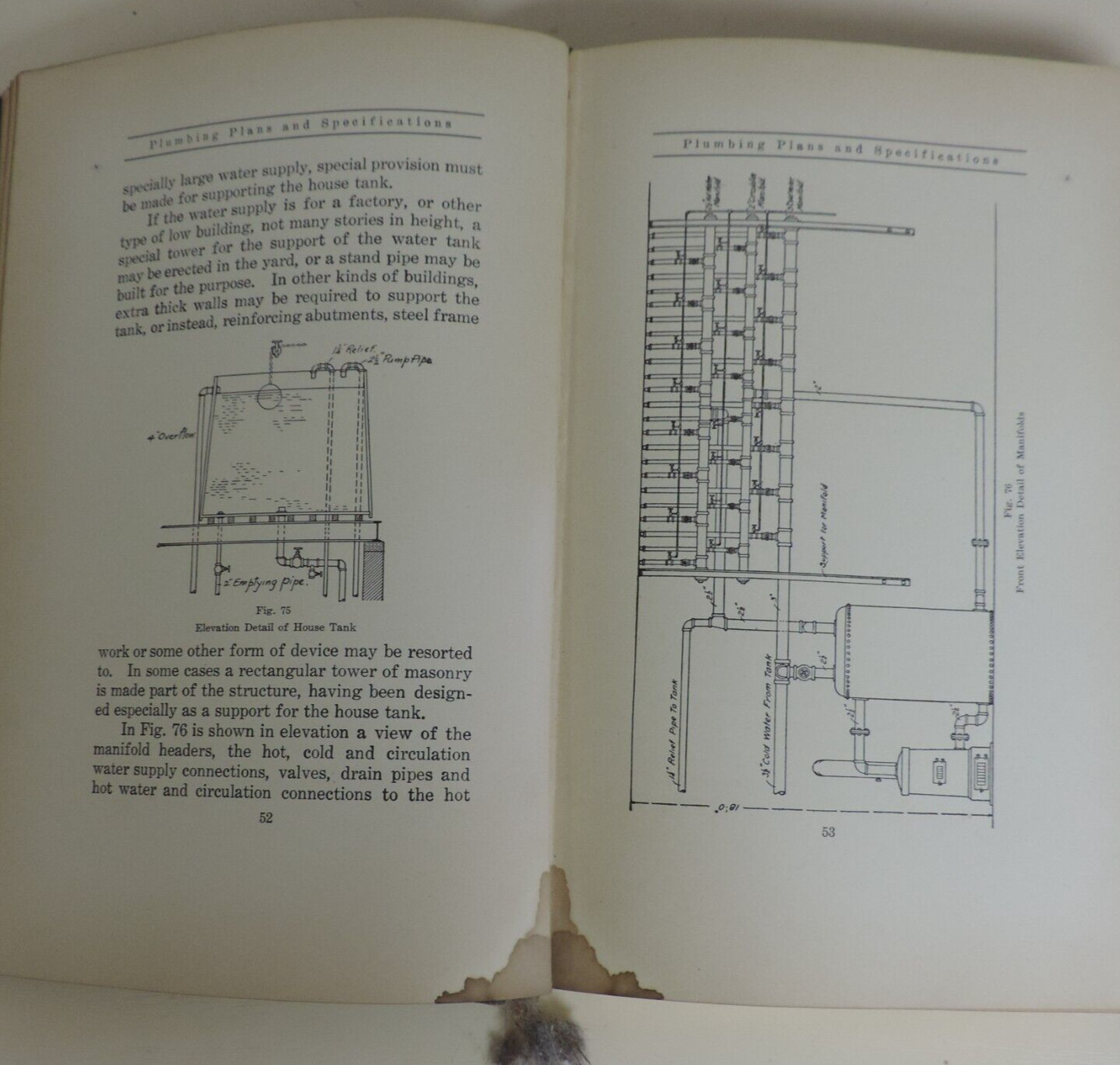 1910 Plumbing Plans and Specifications by J.J. Cosgrove HC