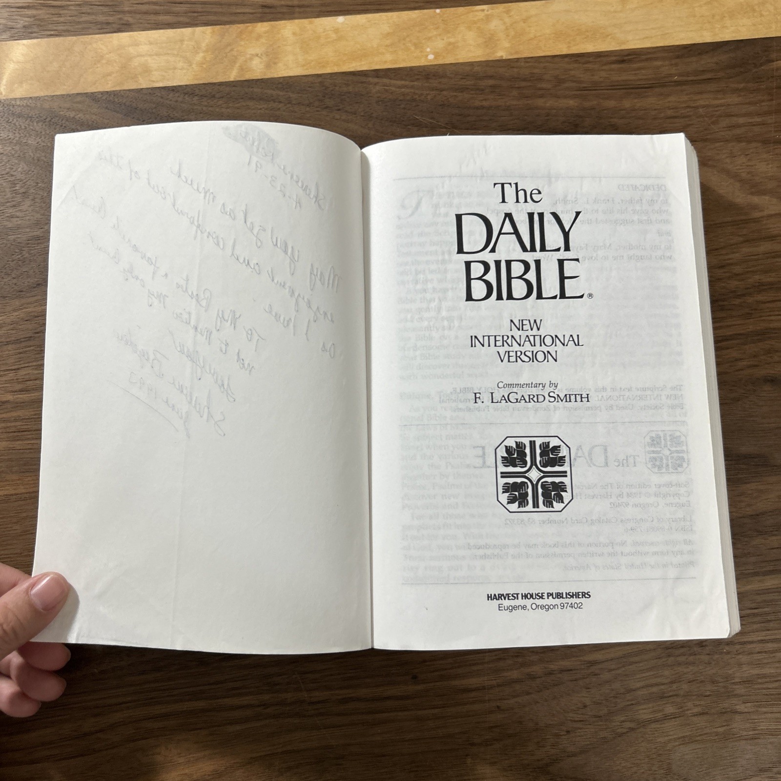 Daily Bible by F. LaGard Smith (1984, Trade Paperback)
